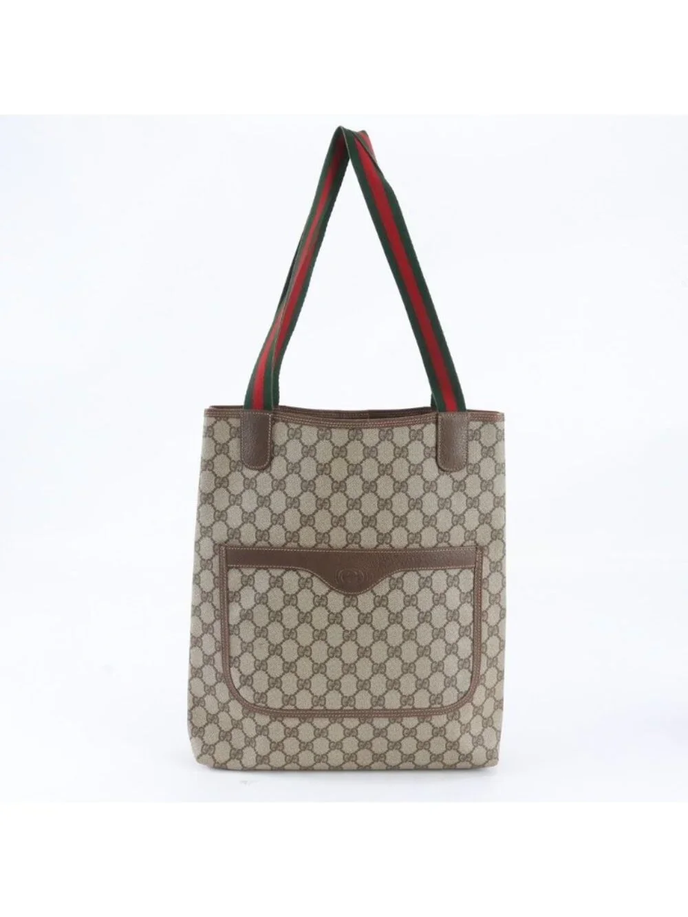 Gucci GG Supreme Sherry Line 002 58 Leather Tote Shoulder Business